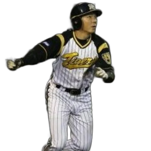baseball, player, wearing, striped transparent PNG cut-out