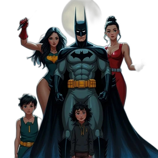 comic book art, concept art, dark, cover transparent PNG cut-out