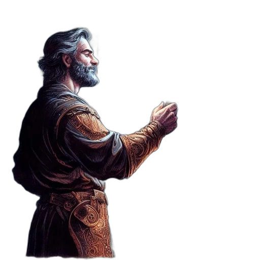 staff, sword, jacket, face transparent PNG cut-out