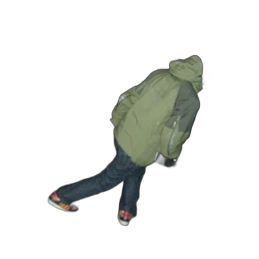 jacket, umbrella, staff, creature transparent PNG cut-out