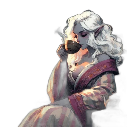 dress, face, concept art, watercolor transparent PNG cut-out