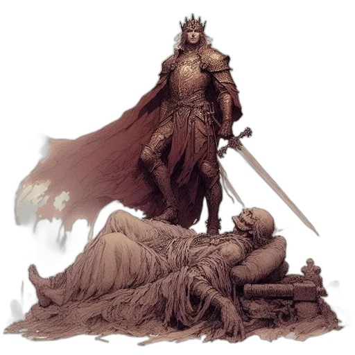 sword, weapon, creature, staff transparent PNG cut-out