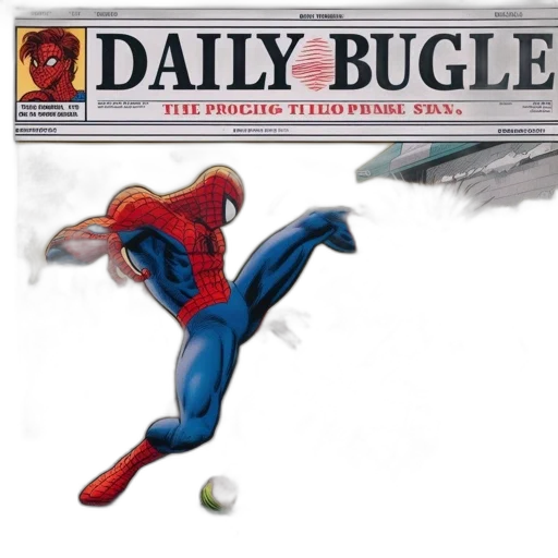 comic book art, concept art, spider-man, famous transparent PNG cut-out