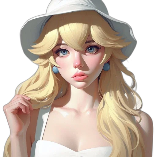 hat, face, dress, fantasy art transparent PNG cut-out