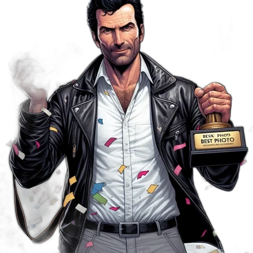 jacket, comic book art, concept art, cyberpunk transparent PNG cut-out
