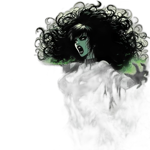 hair, creature, comic book art, concept art transparent PNG cut-out