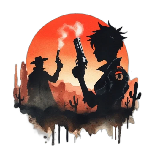concept art, comic book art, pixel art, anime transparent PNG cut-out