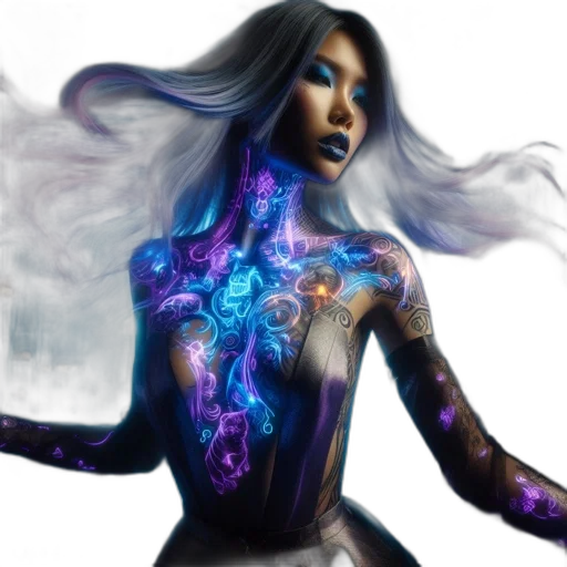 robot, cyberpunk, fantasy art, concept art transparent PNG cut-out