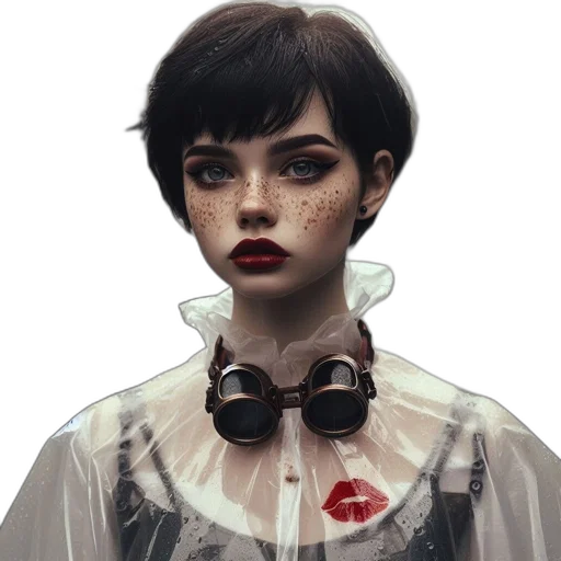 face, dress, mask, jacket transparent PNG cut-out