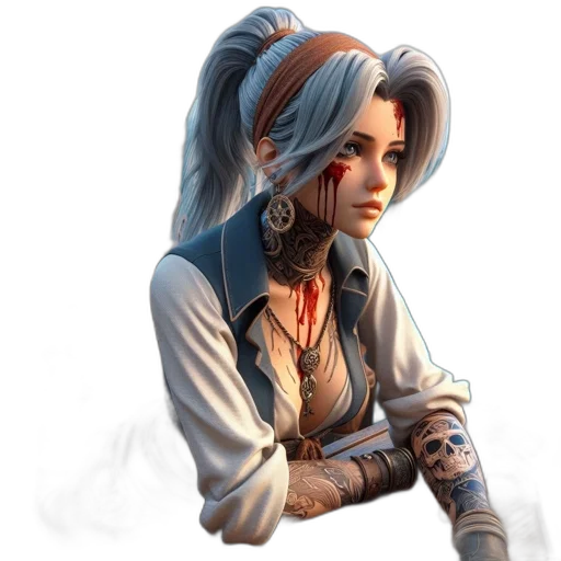 staff, face, jewelry, concept art transparent PNG cut-out