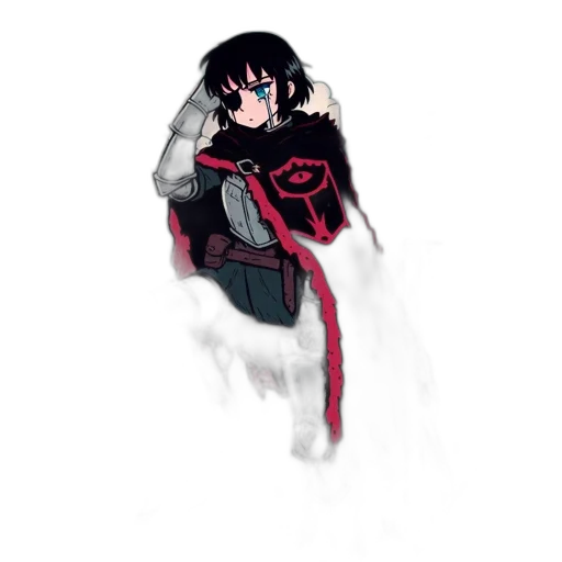 jacket, mask, weapon, creature transparent PNG cut-out