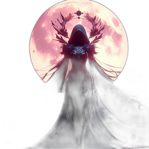 dress, crown, flower, creature transparent PNG cut-out