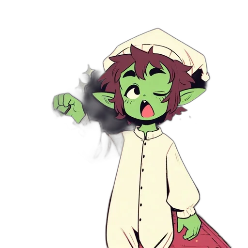 staff, creature, concept art, cartoon transparent PNG cut-out