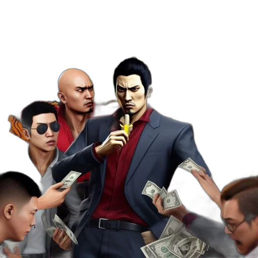 jacket, mask, weapon, face transparent PNG cut-out