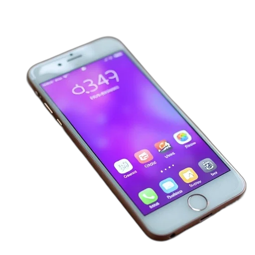 white, smartphone, purple, screen transparent PNG cut-out