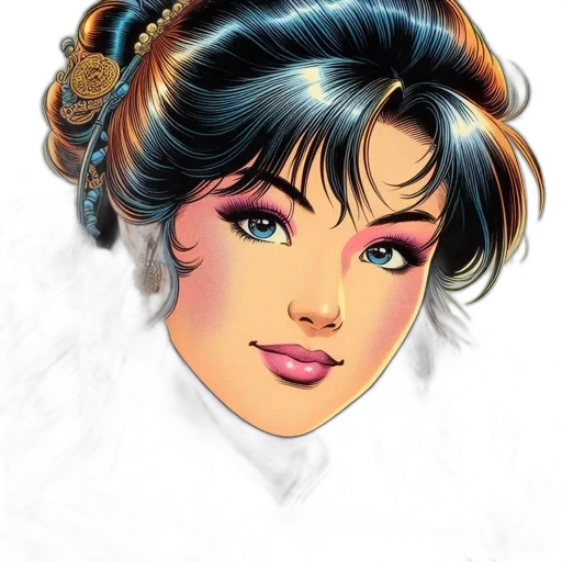 face, photorealistic, cartoon, comic book art transparent PNG cut-out