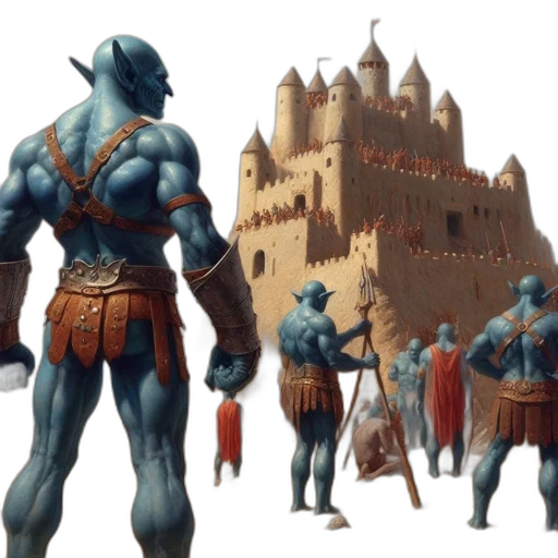 concept art, fantasy art, comic book art, 3d render transparent PNG cut-out