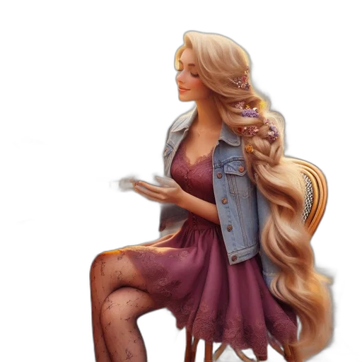 dress, hair, furniture, fantasy art transparent PNG cut-out