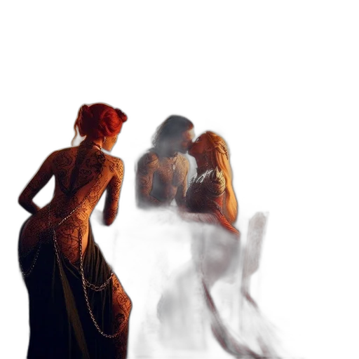 dress, concept art, fantasy art, oil painting transparent PNG cut-out