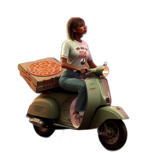 food, car, jacket, 3d render transparent PNG cut-out