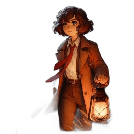 jacket, staff, weapon, concept art transparent PNG cut-out