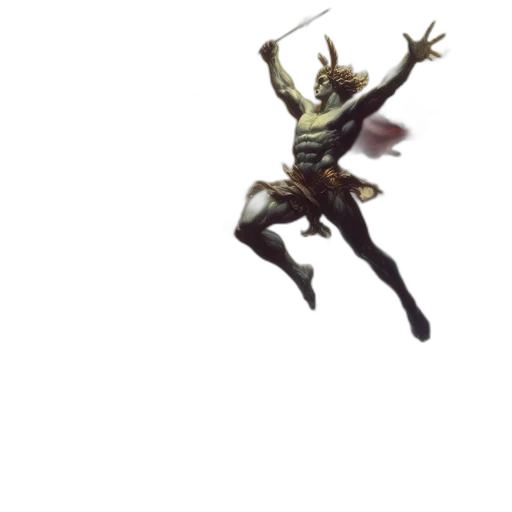 creature, dragon, staff, weapon transparent PNG cut-out