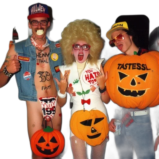 three, individuals, costumes, pose transparent PNG cut-out