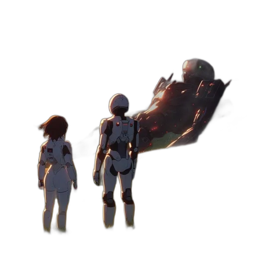 robot, creature, mask, weapon transparent PNG cut-out