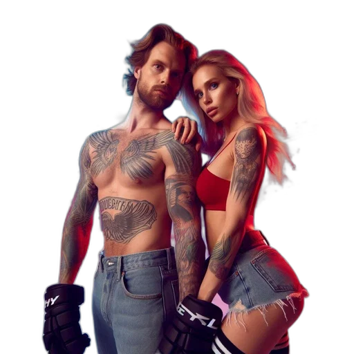concept art, cyberpunk, photorealistic, 3d render transparent PNG cut-out