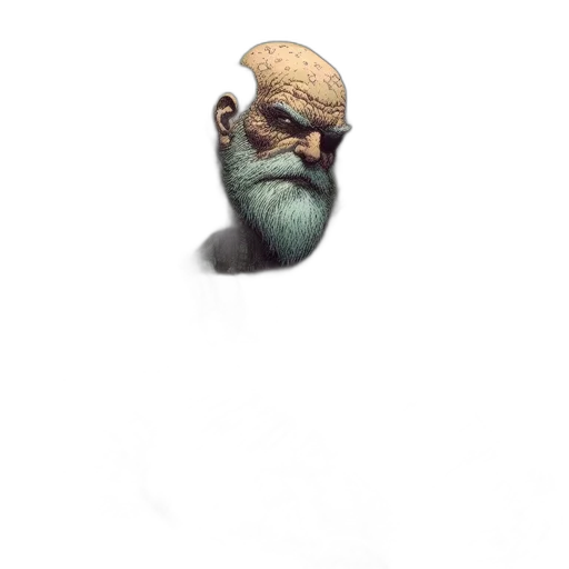 face, mask, staff, creature transparent PNG cut-out
