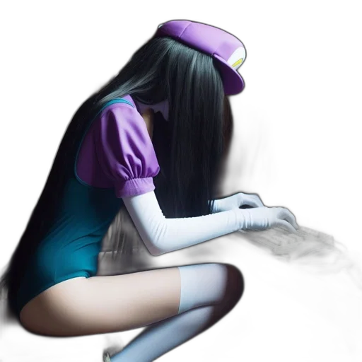 mask, dress, hair, robot transparent PNG cut-out