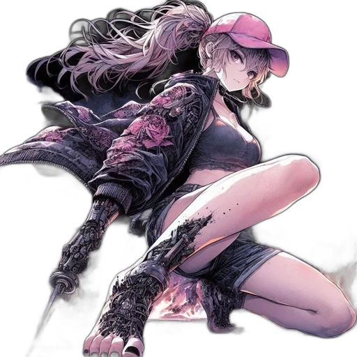 dress, hat, weapon, concept art transparent PNG cut-out