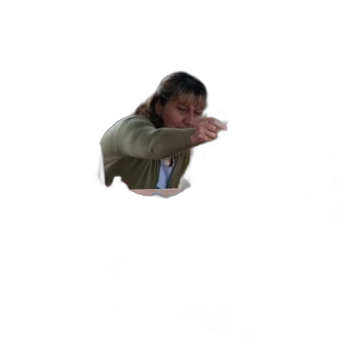 jacket, staff, weapon, face transparent PNG cut-out