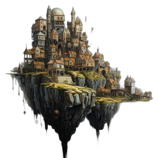 crown, building, concept art, fantasy art transparent PNG cut-out