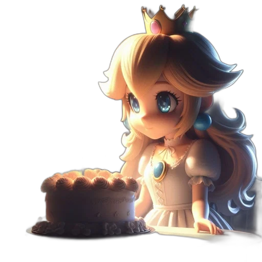crown, dress, staff, 3d render transparent PNG cut-out