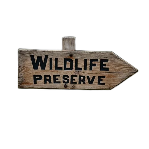 sign, points, wildlife, preserve transparent PNG cut-out
