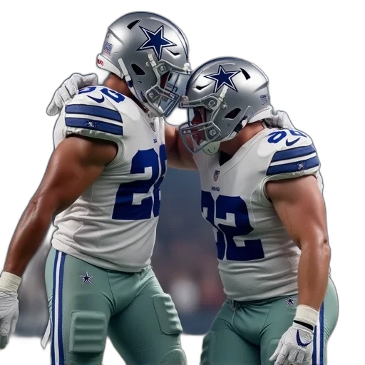 two, cowboys, players, celebrating transparent PNG cut-out