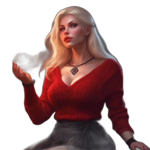 dress, staff, fantasy art, concept art transparent PNG cut-out
