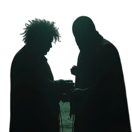 jacket, staff, crown, mask transparent PNG cut-out