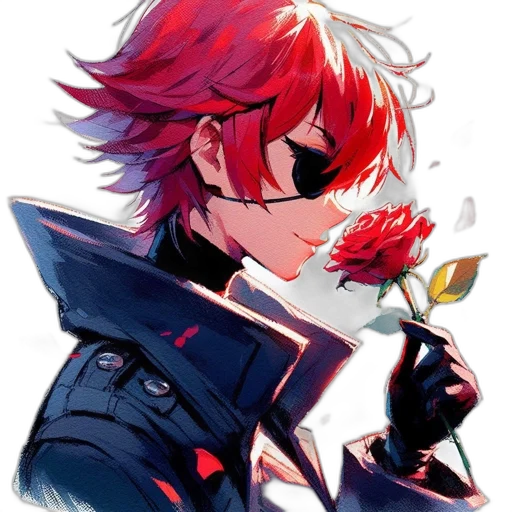 mask, weapon, jacket, flower transparent PNG cut-out