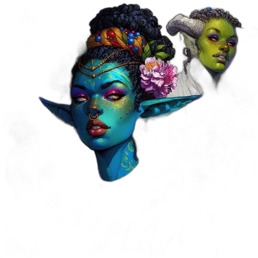 mask, face, staff, crown transparent PNG cut-out