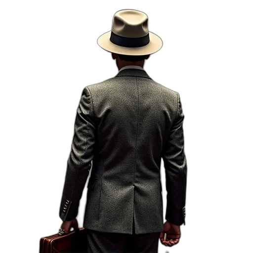 hat, jacket, staff, concept art transparent PNG cut-out