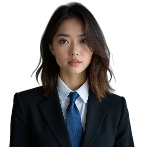 staff, face, jacket, dress transparent PNG cut-out