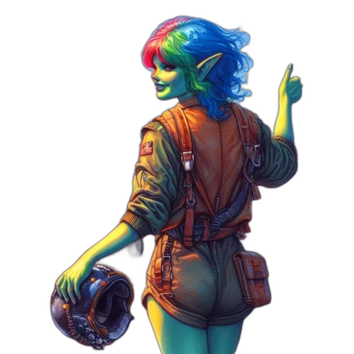 staff, jacket, creature, concept art transparent PNG cut-out