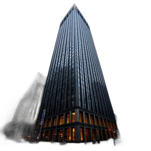 building, umbrella, staff, 3d render transparent PNG cut-out
