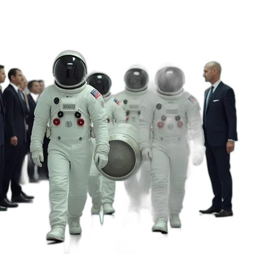 robot, concept art, outer space, group transparent PNG cut-out
