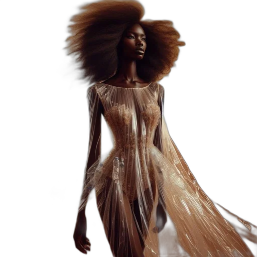 hair, dress, concept art, photorealistic transparent PNG cut-out