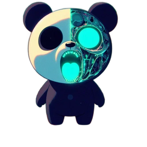 robot, mask, staff, creature transparent PNG cut-out