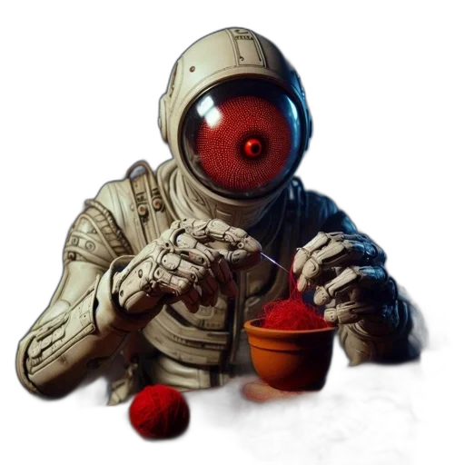 robot, food, staff, creature transparent PNG cut-out