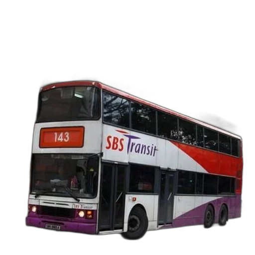 3d render, photorealistic, concept art, double-decker transparent PNG cut-out
